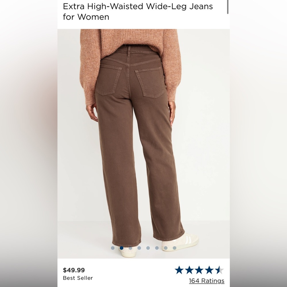 High waisted wide leg brown jeans - Nwt